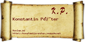 Konstantin Péter névjegykártya